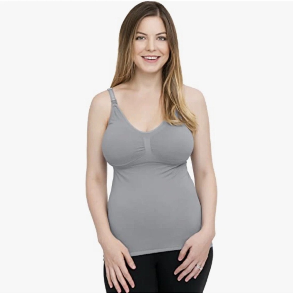 Kindred Bravely Simply Sublime maternity nursing tank top size XL Busty gray